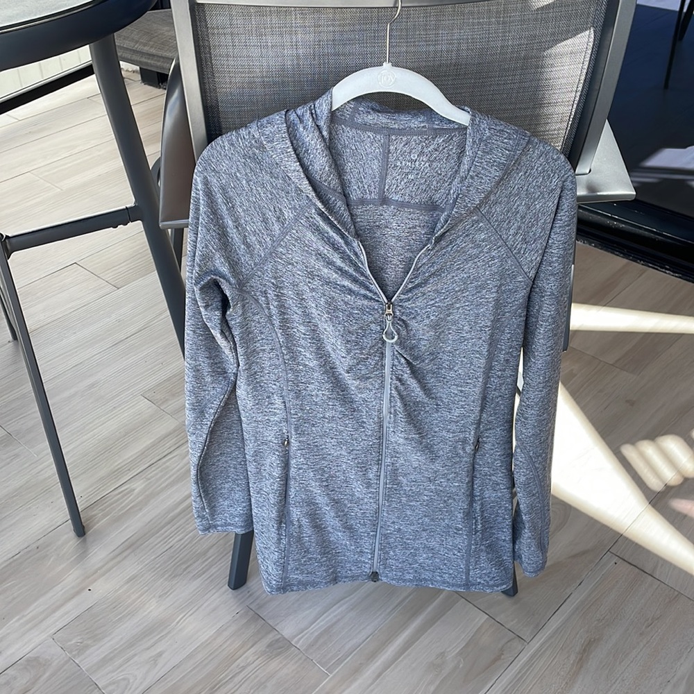 Athleta Gray Zip-Up Jacket
